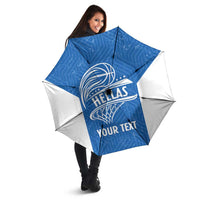 Greece Basketball Custom Umbrella Go Hellas Blue Version - Wonder Print Shop