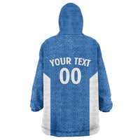Greece Basketball Custom Wearable Blanket Hoodie Go Hellas Blue Version - Wonder Print Shop
