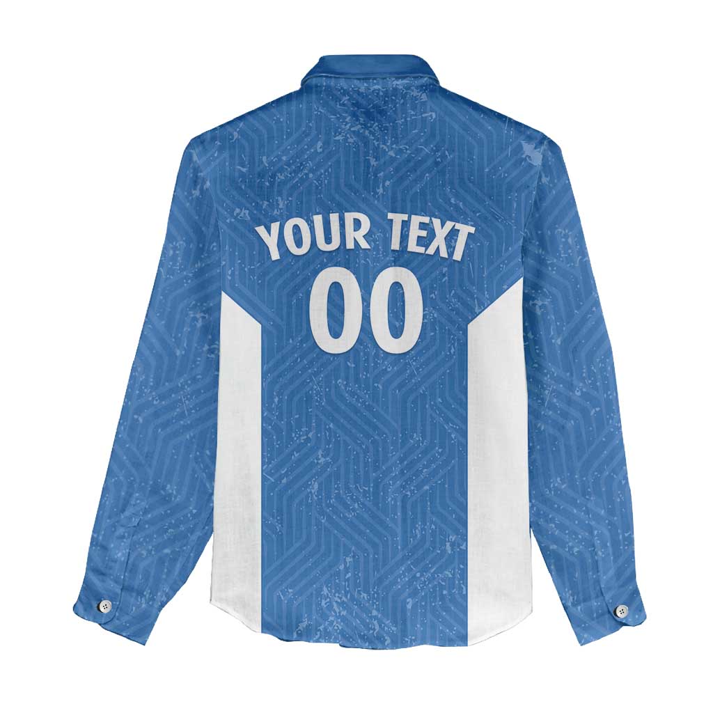 Greece Basketball Custom Women Casual Shirt Go Hellas Blue Version - Wonder Print Shop