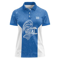 Greece Basketball Custom Women Polo Shirt Go Hellas Blue Version - Wonder Print Shop