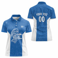 Greece Basketball Custom Women Polo Shirt Go Hellas Blue Version - Wonder Print Shop