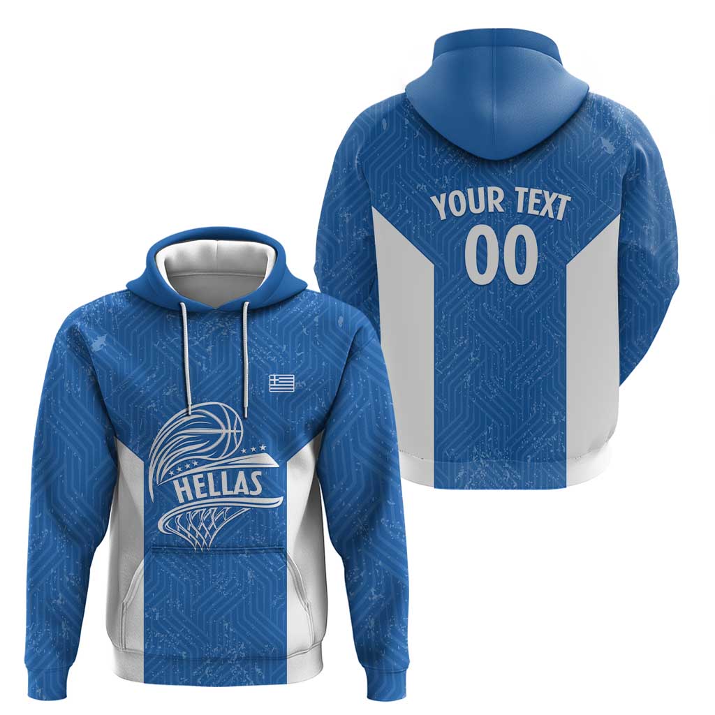 Greece Basketball Custom Zip Hoodie Go Hellas Blue Version - Wonder Print Shop