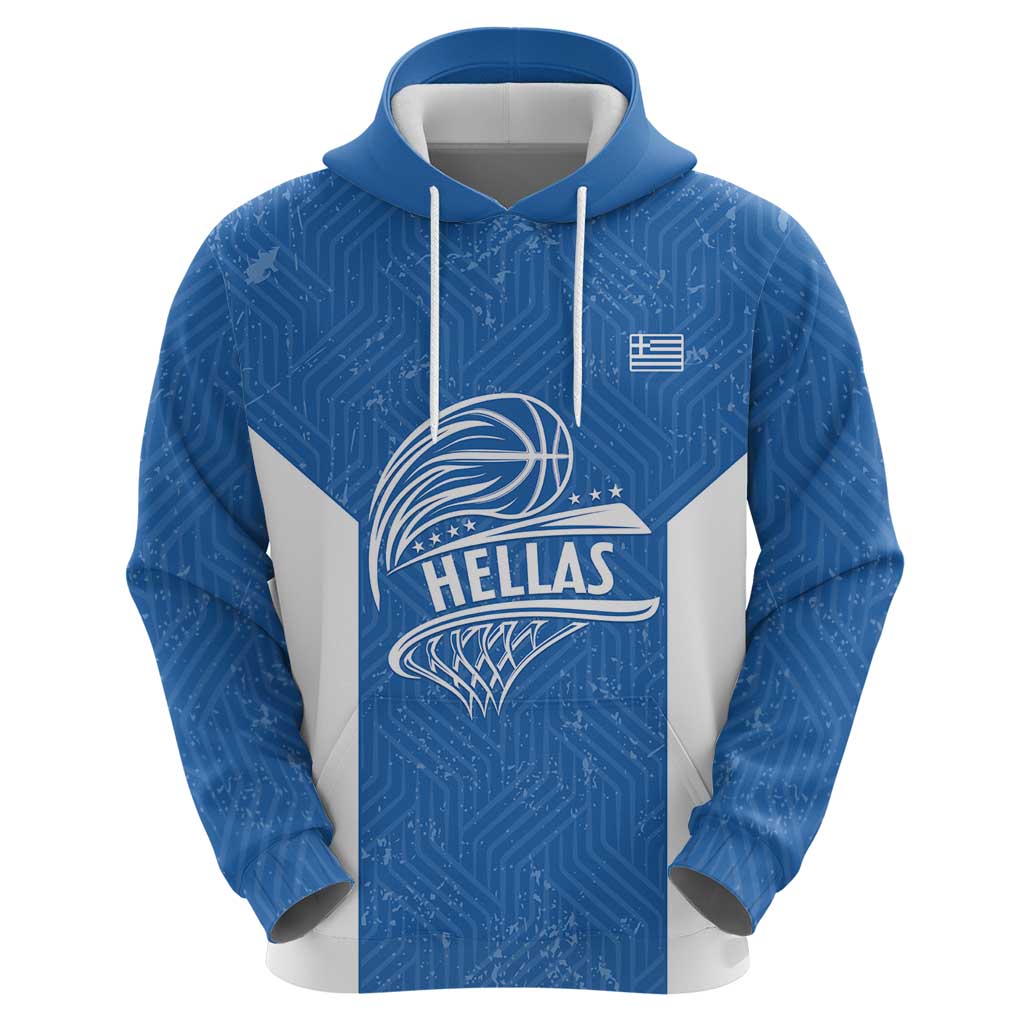Greece Basketball Custom Zip Hoodie Go Hellas Blue Version - Wonder Print Shop