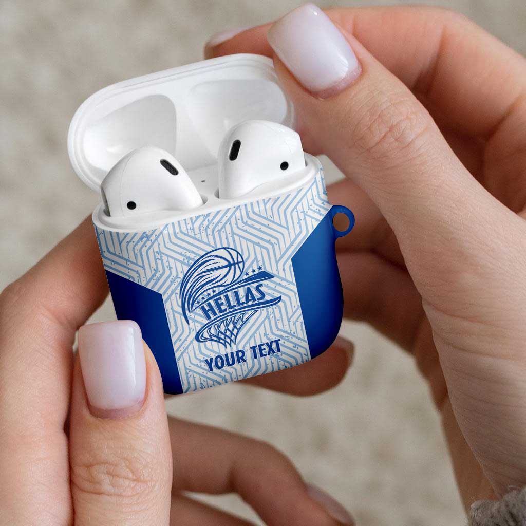 Hellas Basketball Custom AirPods Case Go Greece White Version - Wonder Print Shop