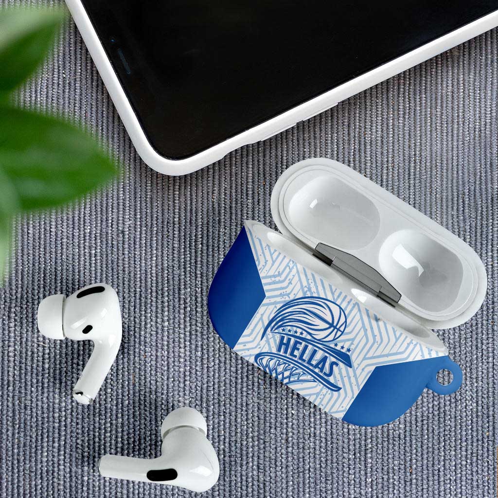 Hellas Basketball Custom AirPods Case Go Greece White Version - Wonder Print Shop