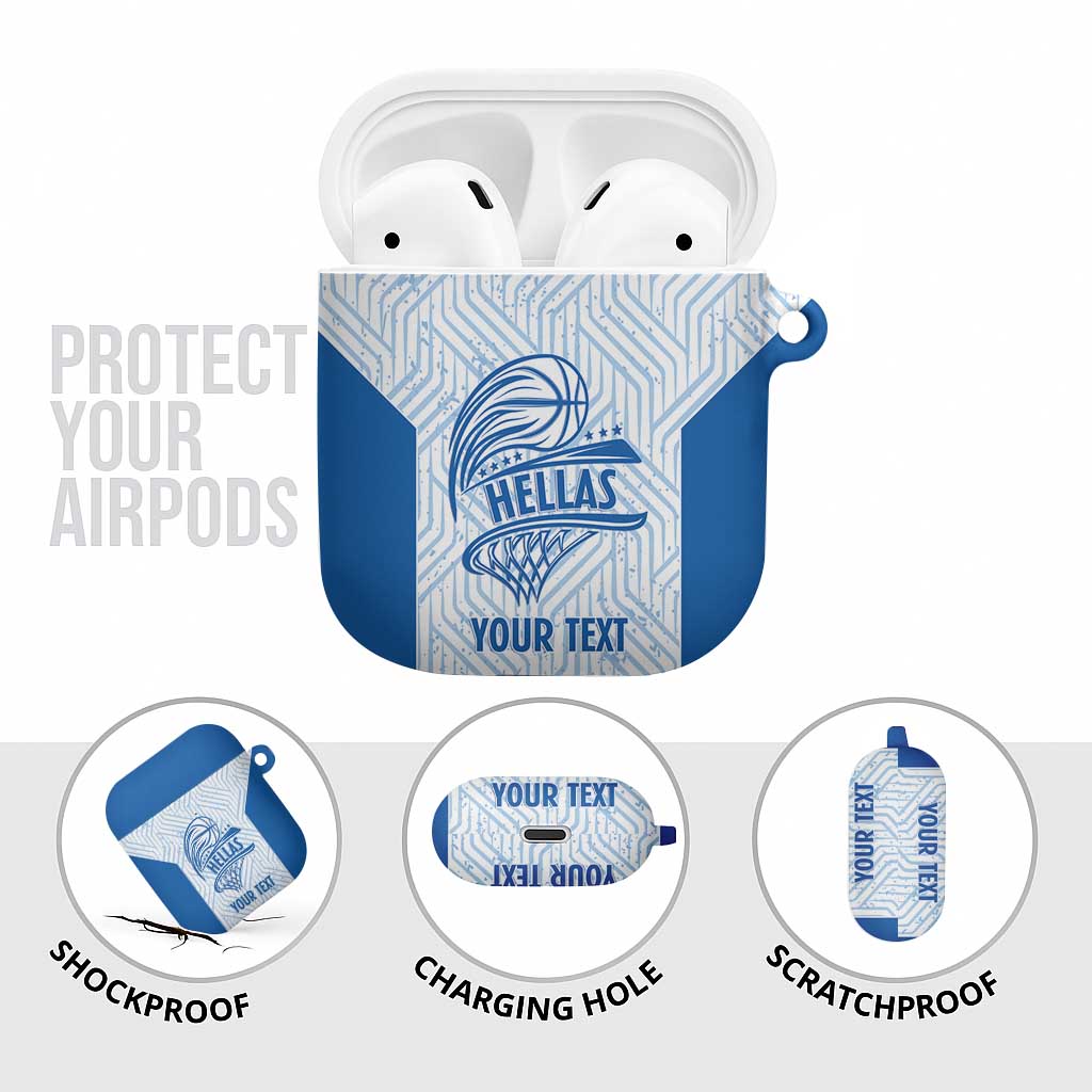 Hellas Basketball Custom AirPods Case Go Greece White Version - Wonder Print Shop