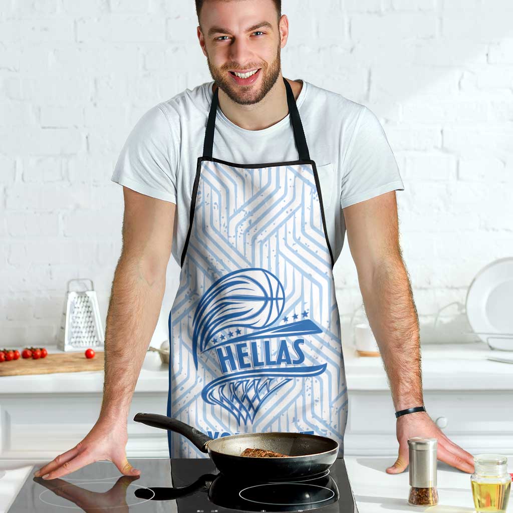 Hellas Basketball Custom Apron Go Greece White Version - Wonder Print Shop