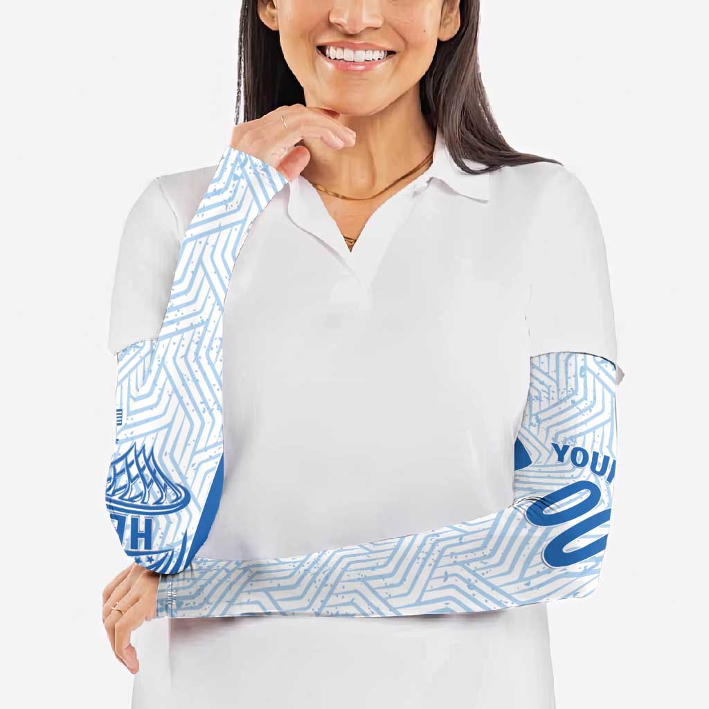 Hellas Basketball Custom Arm Sleeves Go Greece White Version - Wonder Print Shop