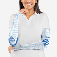 Hellas Basketball Custom Arm Sleeves Go Greece White Version - Wonder Print Shop