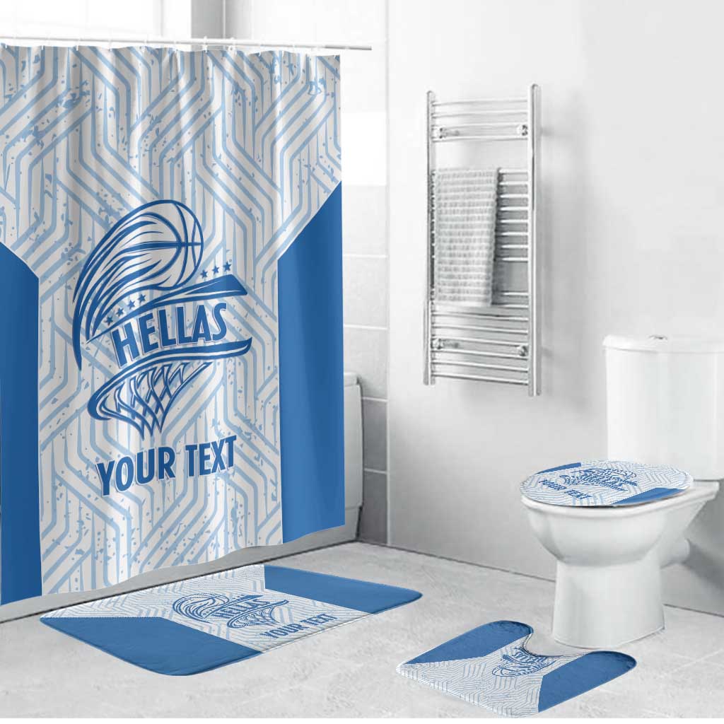 Hellas Basketball Custom Bathroom Set Go Greece White Version - Wonder Print Shop