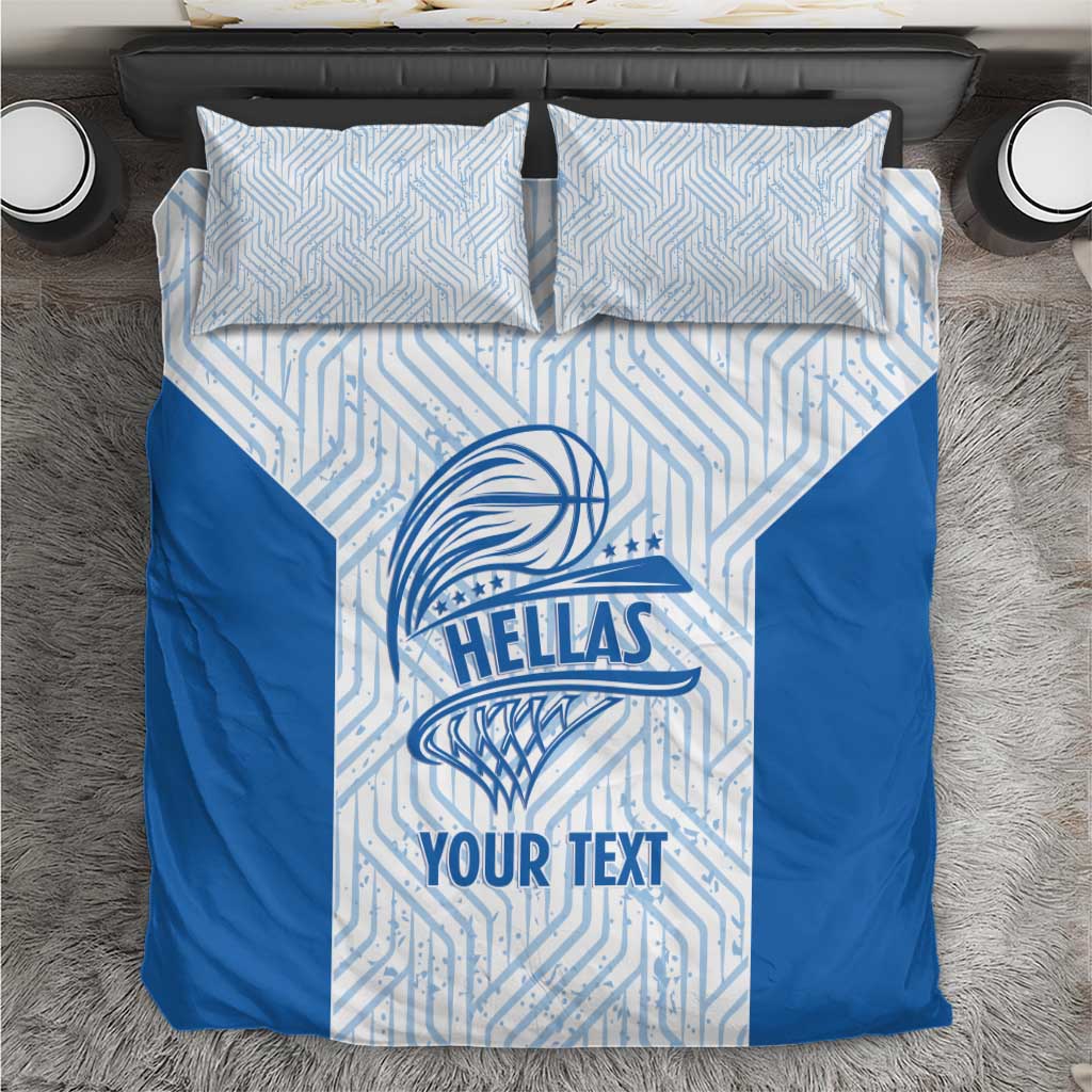 Hellas Basketball Custom Bedding Set Go Greece White Version - Wonder Print Shop