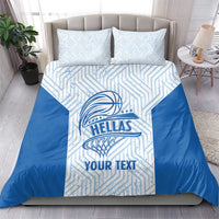 Hellas Basketball Custom Bedding Set Go Greece White Version - Wonder Print Shop