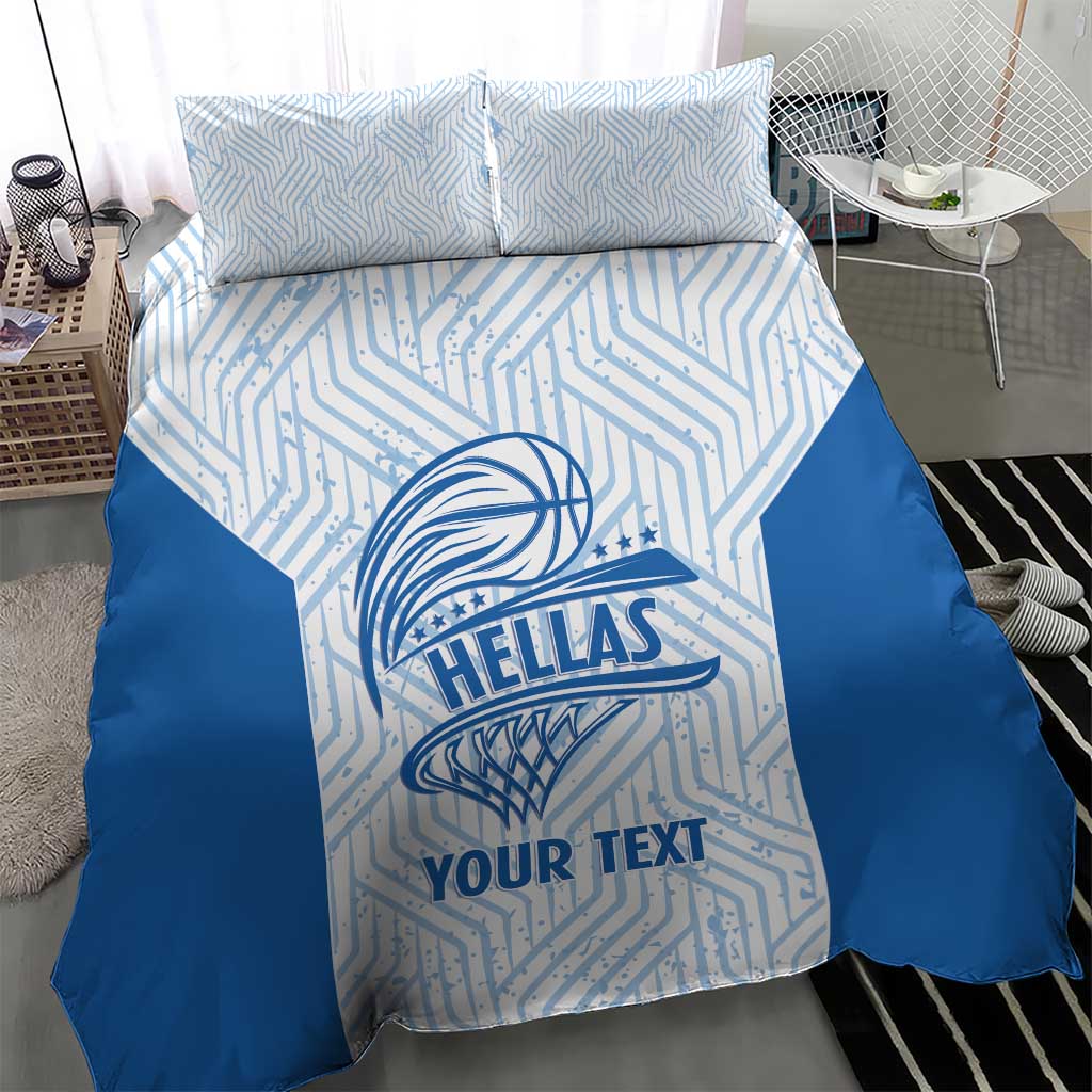 Hellas Basketball Custom Bedding Set Go Greece White Version - Wonder Print Shop