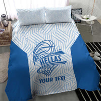 Hellas Basketball Custom Bedding Set Go Greece White Version - Wonder Print Shop