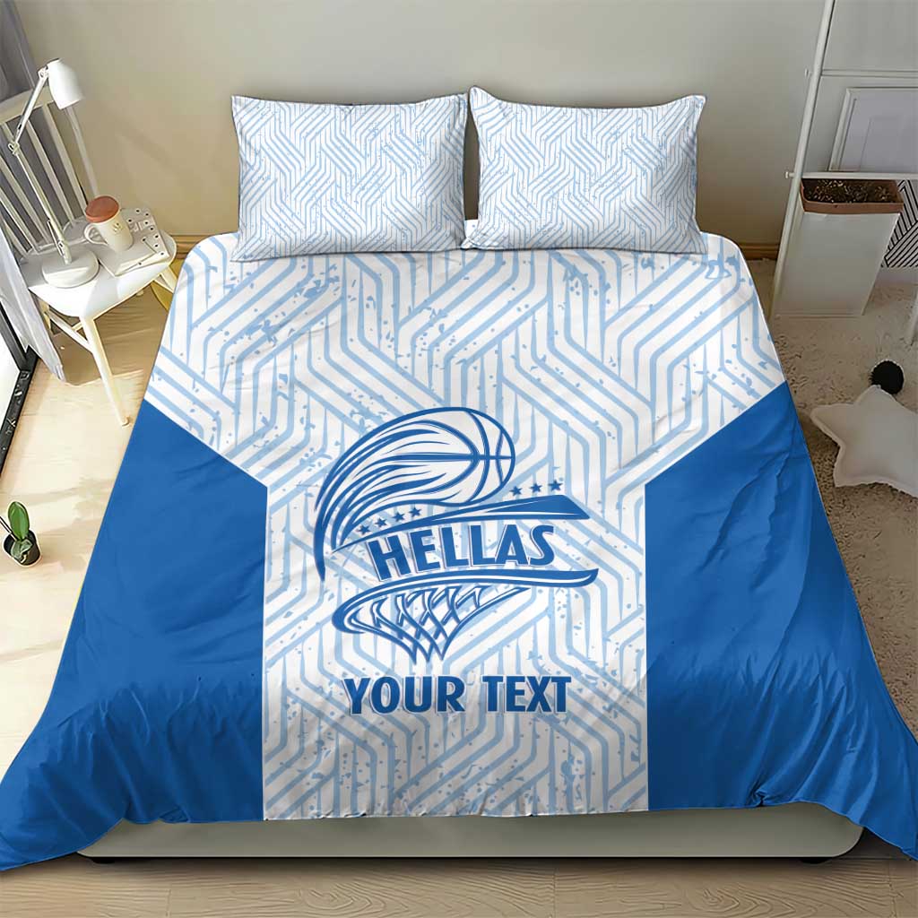 Hellas Basketball Custom Bedding Set Go Greece White Version - Wonder Print Shop