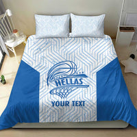 Hellas Basketball Custom Bedding Set Go Greece White Version - Wonder Print Shop
