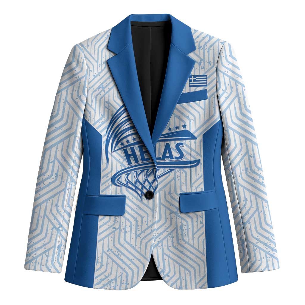 Hellas Basketball Custom Blazer Go Greece White Version - Wonder Print Shop