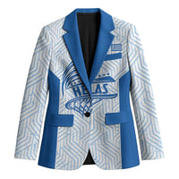 Hellas Basketball Custom Blazer Go Greece White Version - Wonder Print Shop