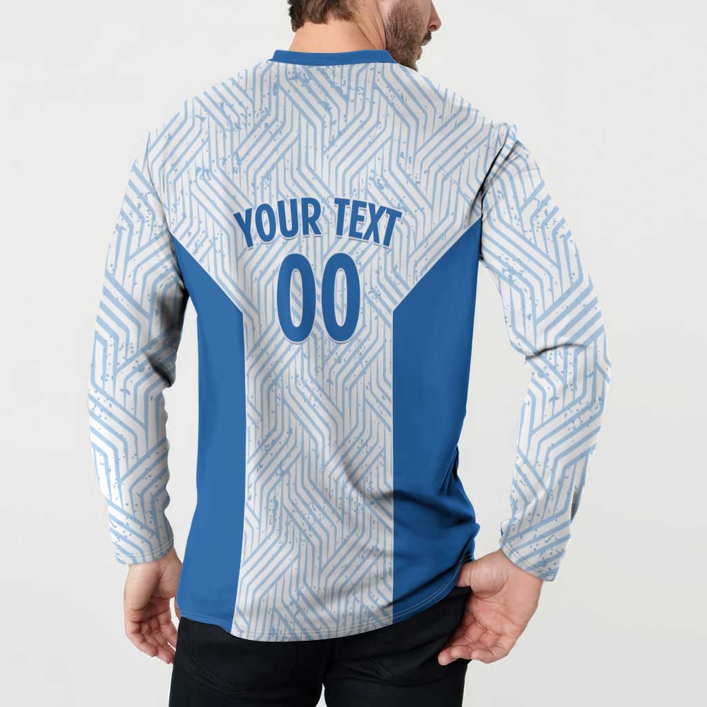 Hellas Basketball Custom Button Sweatshirt Go Greece White Version - Wonder Print Shop