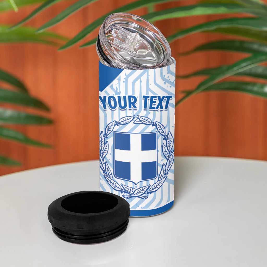 Hellas Basketball Custom 4 in 1 Can Cooler Tumbler Go Greece White Version - Wonder Print Shop