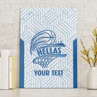 Hellas Basketball Custom Canvas Wall Art Go Greece White Version - Wonder Print Shop