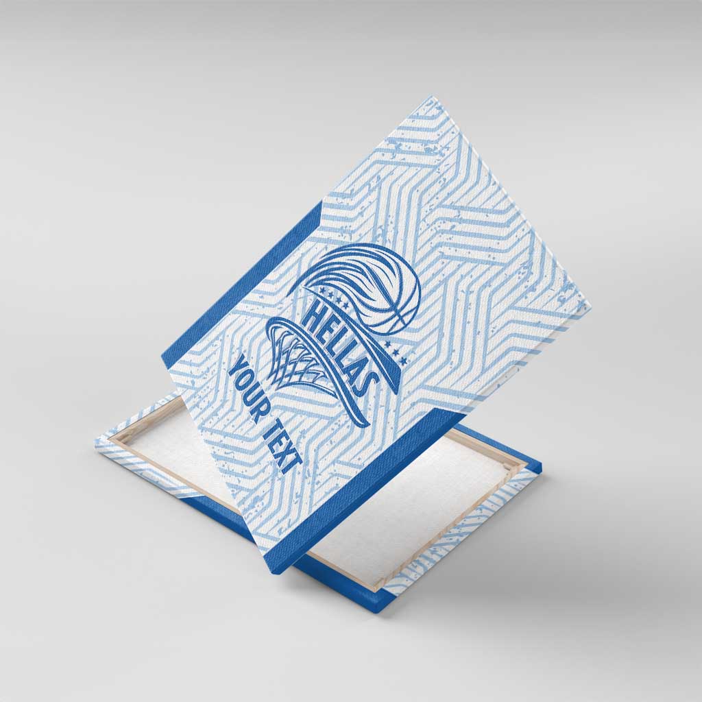 Hellas Basketball Custom Canvas Wall Art Go Greece White Version - Wonder Print Shop