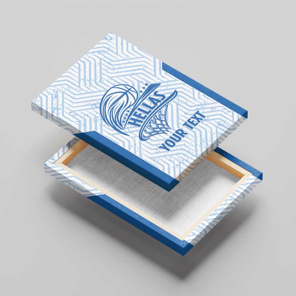 Hellas Basketball Custom Canvas Wall Art Go Greece White Version - Wonder Print Shop