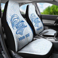 Hellas Basketball Custom Car Seat Cover Go Greece White Version - Wonder Print Shop