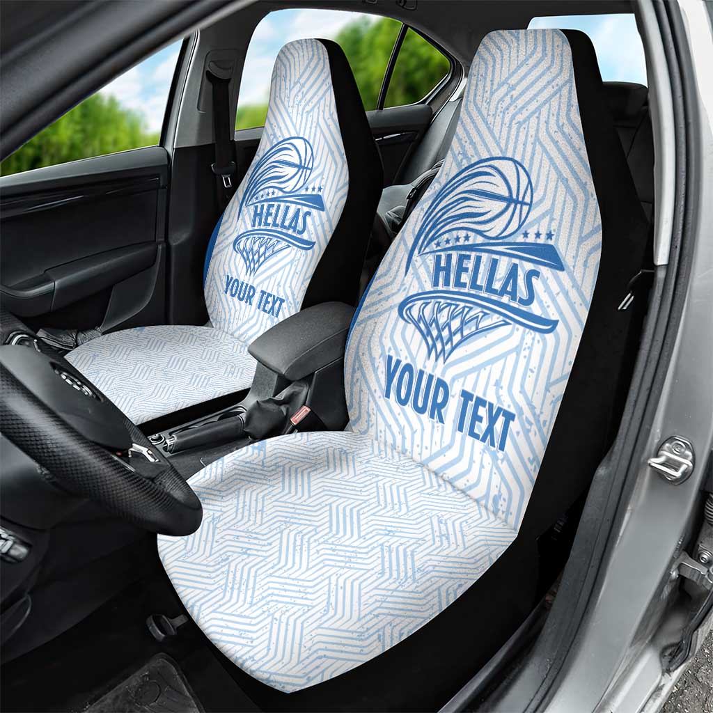 Hellas Basketball Custom Car Seat Cover Go Greece White Version - Wonder Print Shop