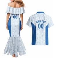Hellas Basketball Custom Couples Matching Mermaid Dress and Hawaiian Shirt Go Greece White Version - Wonder Print Shop