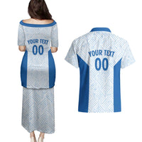 Hellas Basketball Custom Couples Matching Puletasi and Hawaiian Shirt Go Greece White Version - Wonder Print Shop