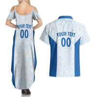 Hellas Basketball Custom Couples Matching Summer Maxi Dress and Hawaiian Shirt Go Greece White Version - Wonder Print Shop