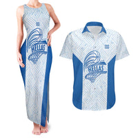 Hellas Basketball Custom Couples Matching Tank Maxi Dress and Hawaiian Shirt Go Greece White Version - Wonder Print Shop