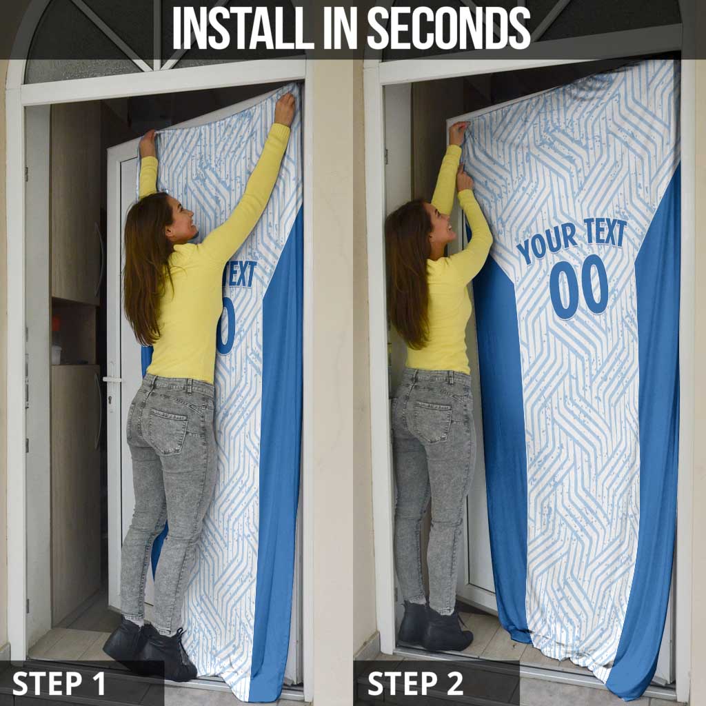 Hellas Basketball Custom Door Cover Go Greece White Version - Wonder Print Shop