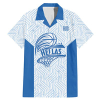 Hellas Basketball Custom Family Matching Mermaid Dress and Hawaiian Shirt Go Greece White Version - Wonder Print Shop