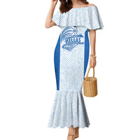 Hellas Basketball Custom Family Matching Mermaid Dress and Hawaiian Shirt Go Greece White Version - Wonder Print Shop