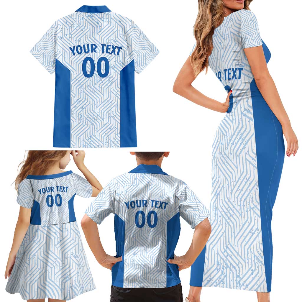 Hellas Basketball Custom Family Matching Short Sleeve Bodycon Dress and Hawaiian Shirt Go Greece White Version - Wonder Print Shop