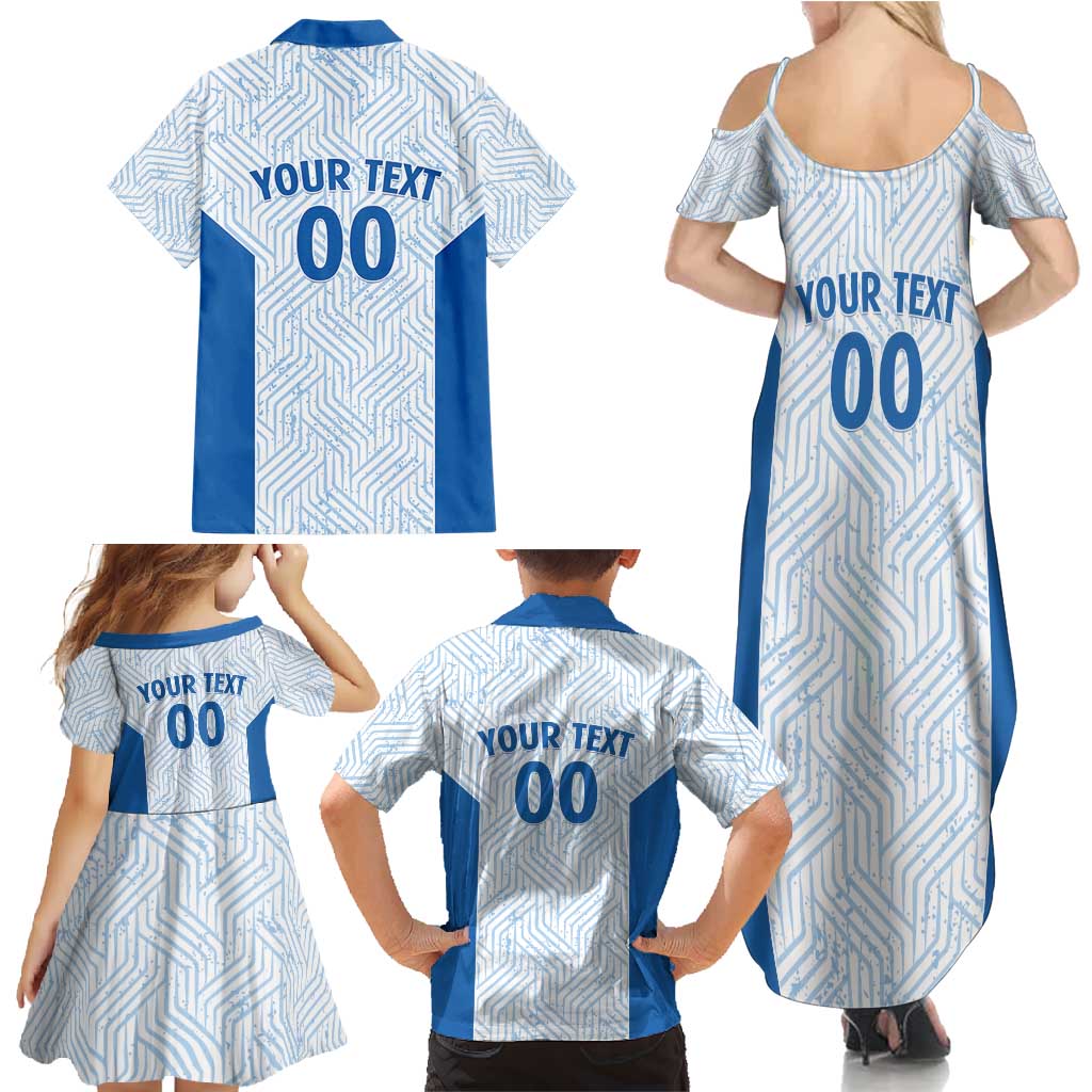 Hellas Basketball Custom Family Matching Summer Maxi Dress and Hawaiian Shirt Go Greece White Version - Wonder Print Shop