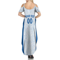 Hellas Basketball Custom Family Matching Summer Maxi Dress and Hawaiian Shirt Go Greece White Version - Wonder Print Shop