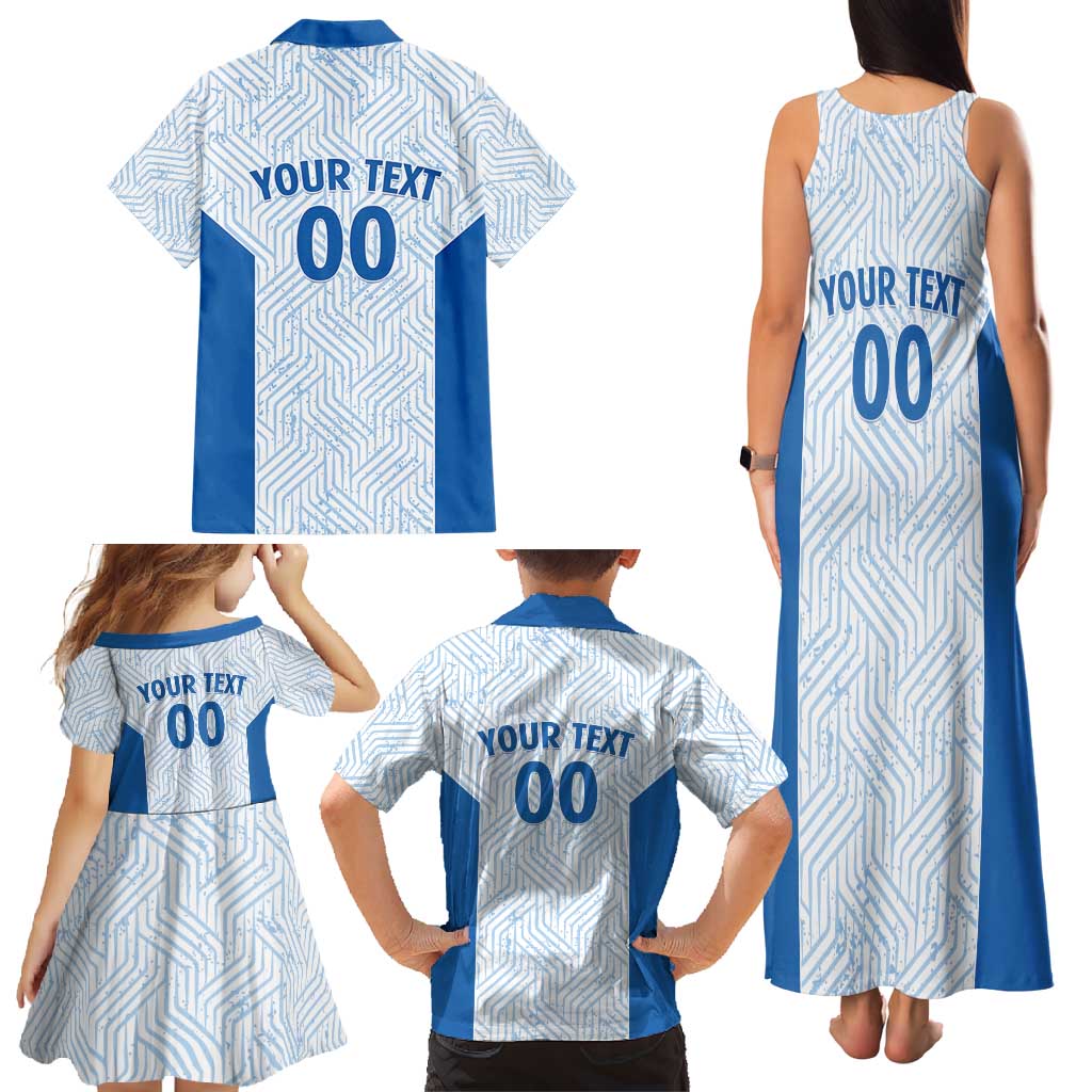Hellas Basketball Custom Family Matching Tank Maxi Dress and Hawaiian Shirt Go Greece White Version - Wonder Print Shop