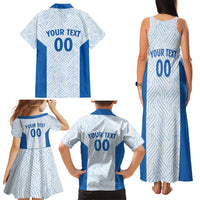 Hellas Basketball Custom Family Matching Tank Maxi Dress and Hawaiian Shirt Go Greece White Version - Wonder Print Shop