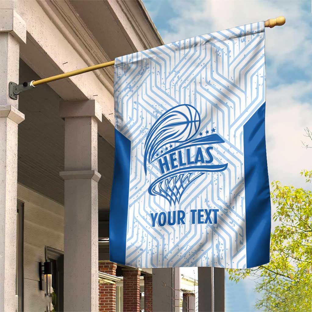 Hellas Basketball Custom Garden Flag Go Greece White Version - Wonder Print Shop