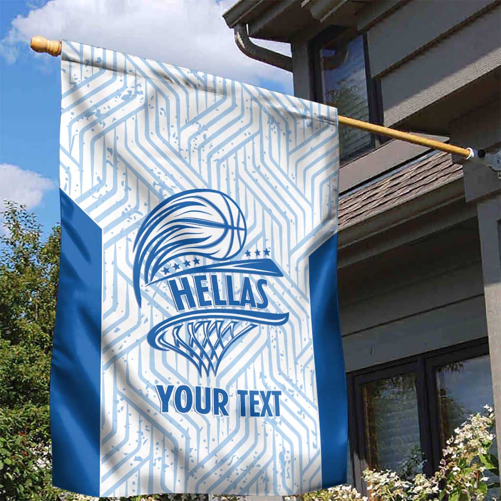 Hellas Basketball Custom Garden Flag Go Greece White Version - Wonder Print Shop