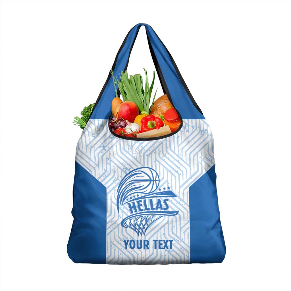 Hellas Basketball Custom Grocery Bag Go Greece White Version - Wonder Print Shop