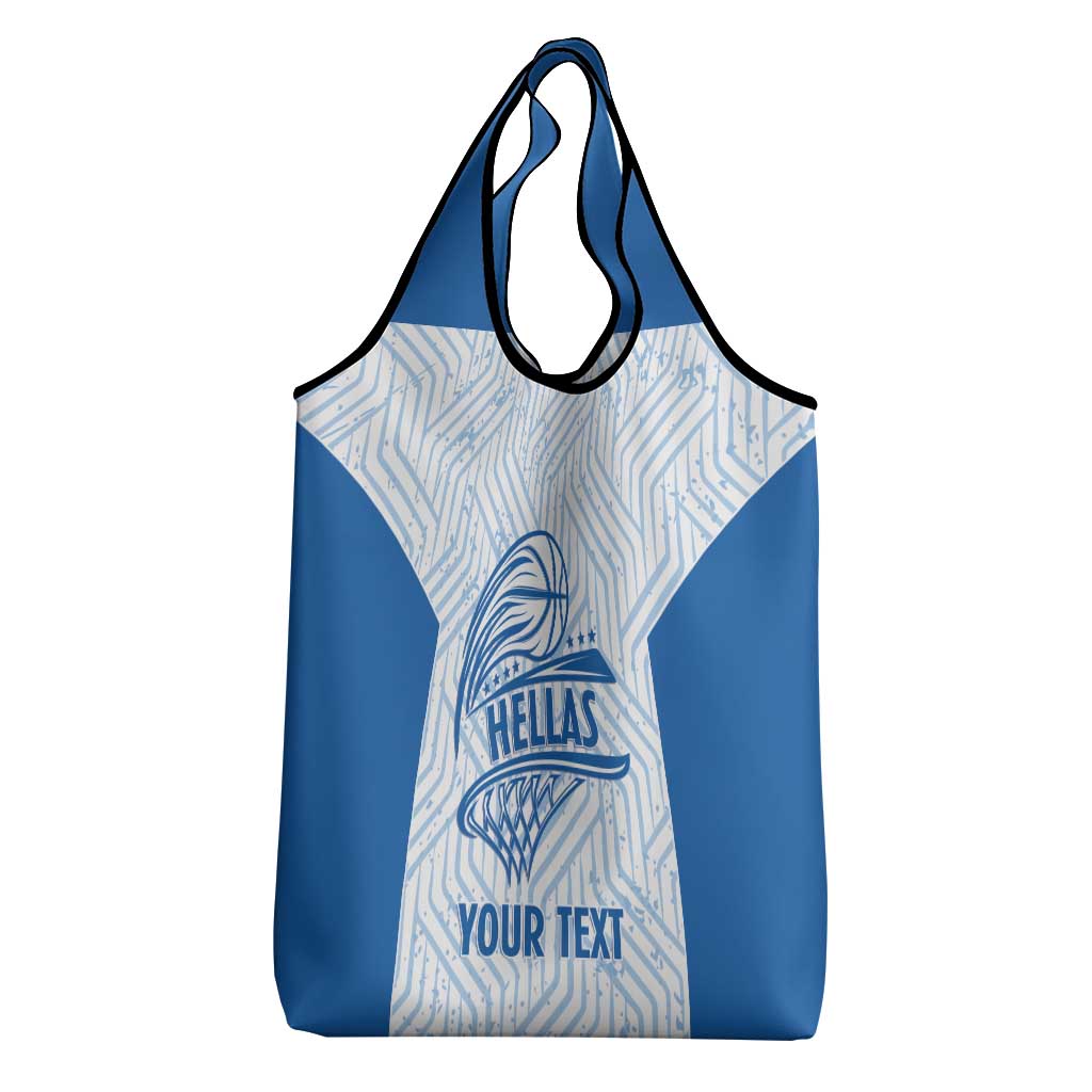 Hellas Basketball Custom Grocery Bag Go Greece White Version - Wonder Print Shop