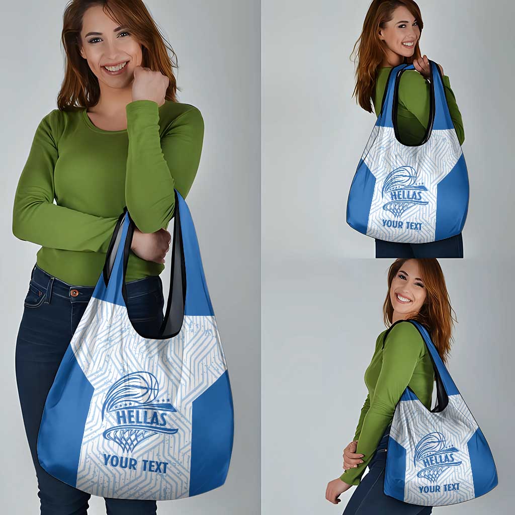 Hellas Basketball Custom Grocery Bag Go Greece White Version - Wonder Print Shop