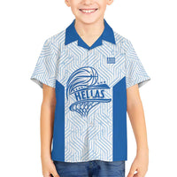 Hellas Basketball Custom Hawaiian Shirt Go Greece White Version - Wonder Print Shop
