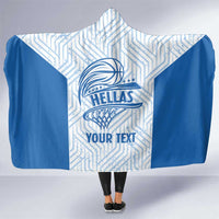 Hellas Basketball Custom Hooded Blanket Go Greece White Version - Wonder Print Shop