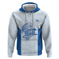 Hellas Basketball Custom Hoodie Go Greece White Version - Wonder Print Shop