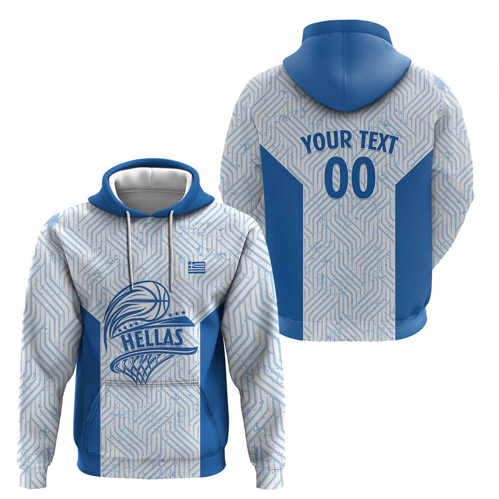 Hellas Basketball Custom Hoodie Go Greece White Version - Wonder Print Shop